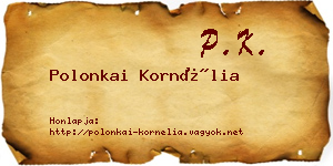 Polonkai Kornélia névjegykártya